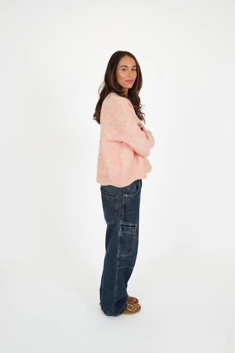 Scallop Jumper - Peach