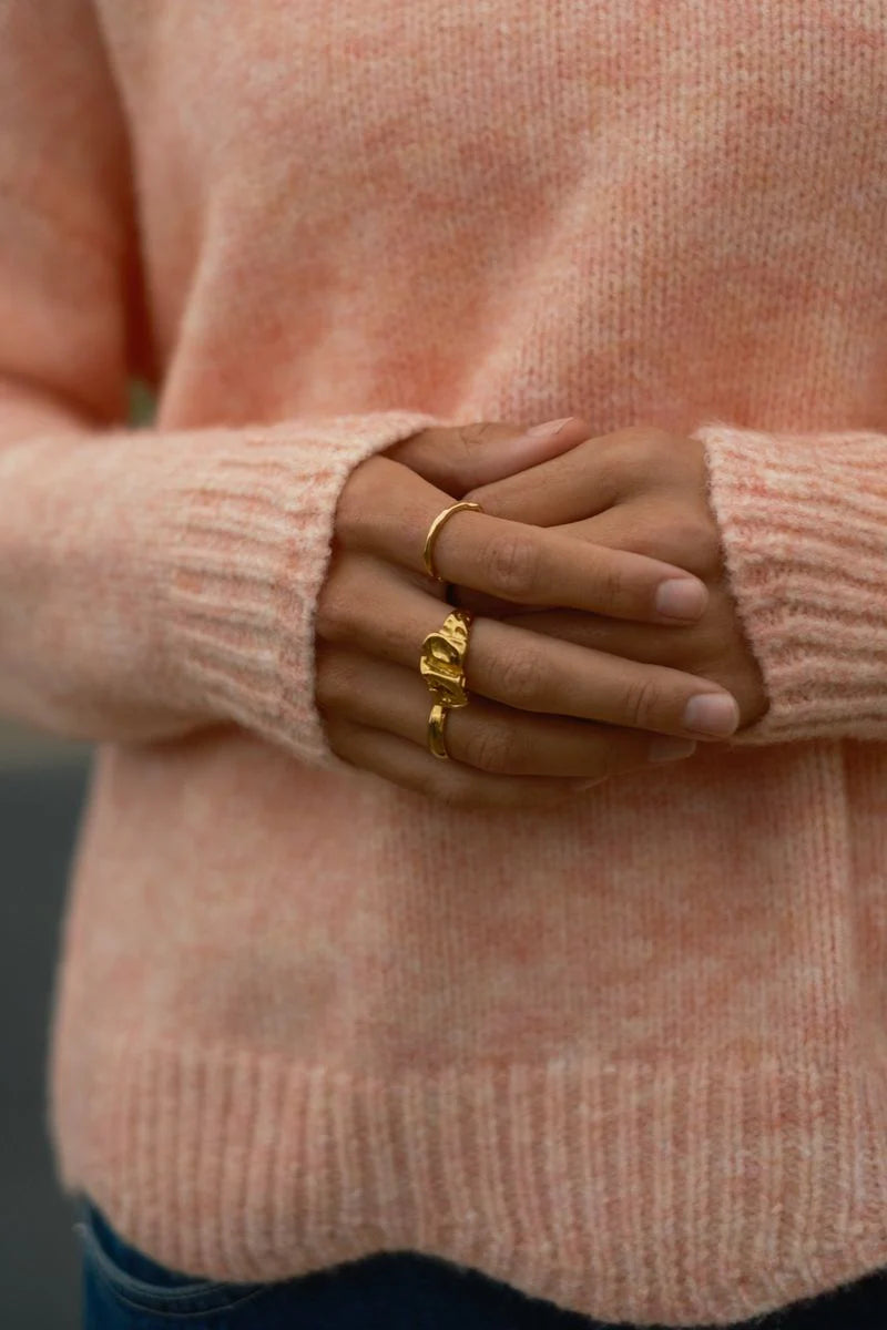 Scallop Jumper - Peach