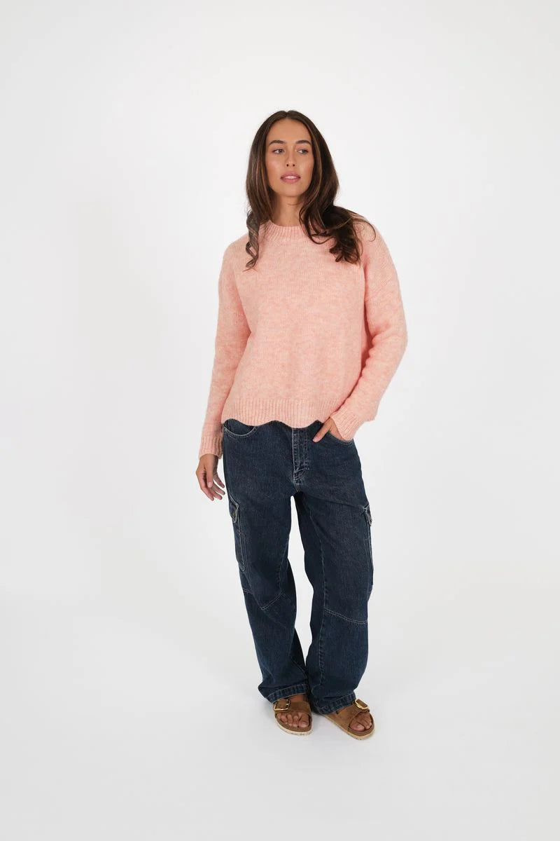 Scallop Jumper - Peach