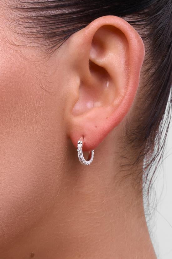 Piccola Dolce Silver Huggie Earring