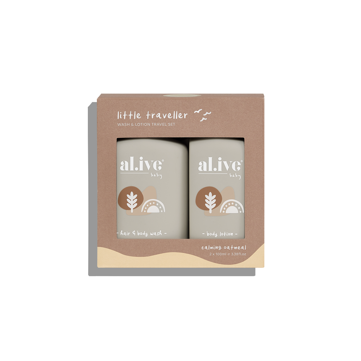 Little Traveller Wash & Lotion Travel Set - Calming Oatmeal
