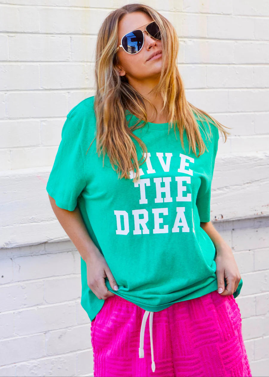 Live The Dream Retro Tee - Green