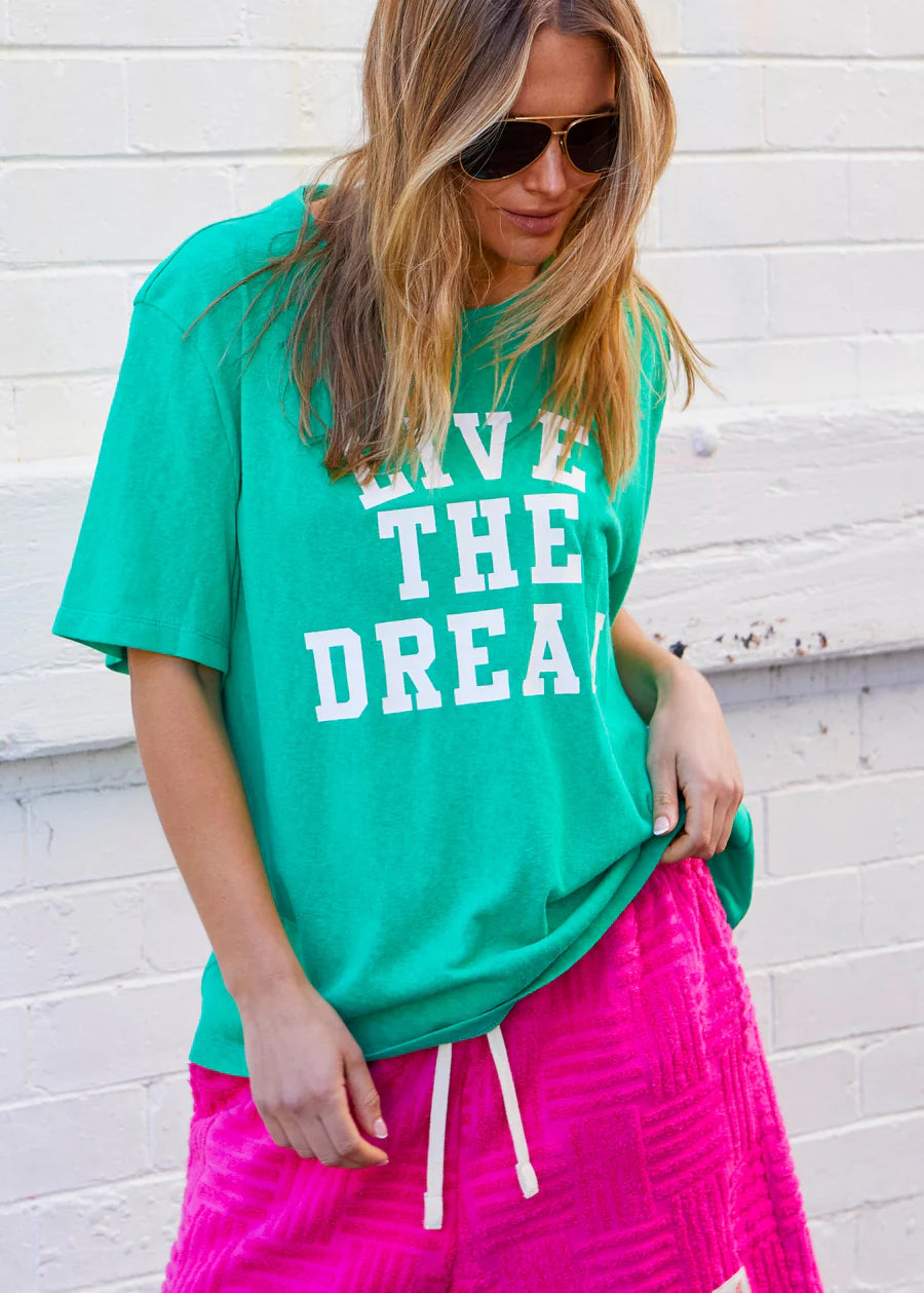 Live The Dream Retro Tee - Green