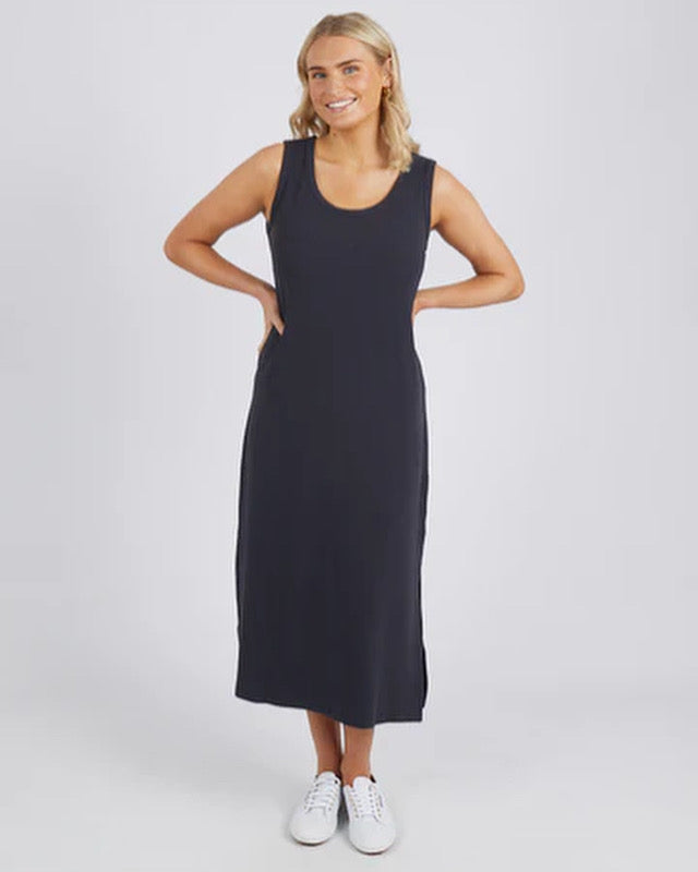Katie Rib Dress - Coal