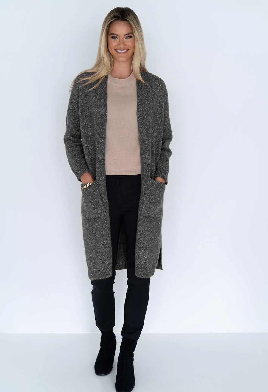 Tempest Knit Coat - Charcoal