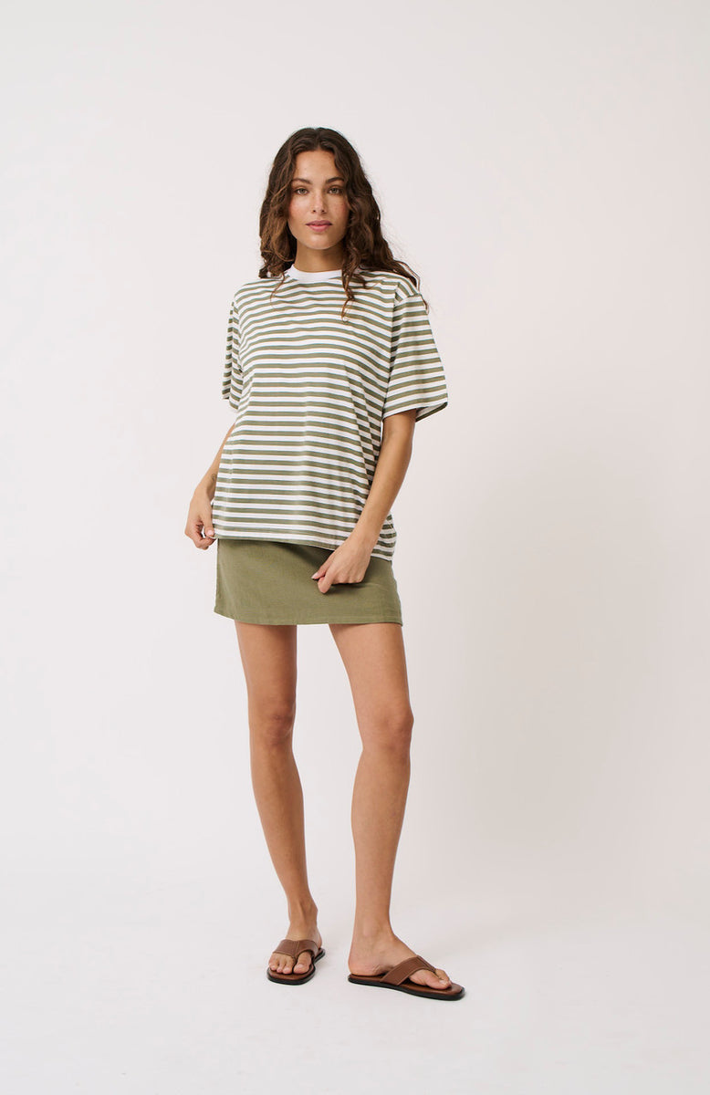Cartel & Willow Sophie Tee - Palm Stripe – Lewis & Philp